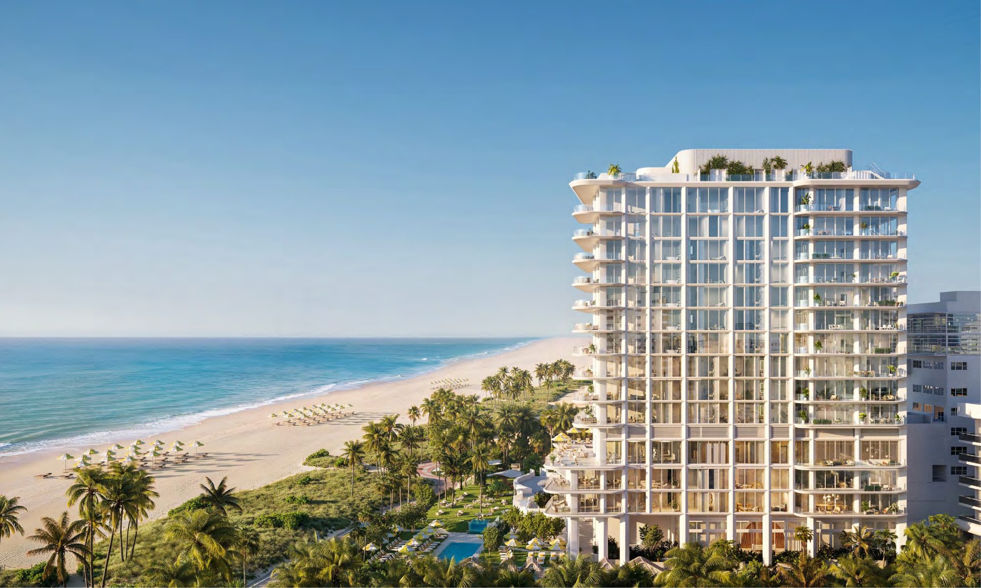 Sunset over the Atlantic Ocean from South Beach near The Ritz-Carlton Residences
